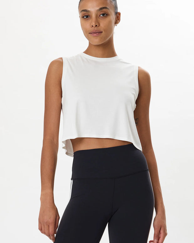 Sienna Jersey Tank | White