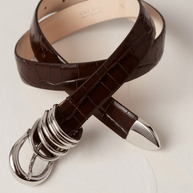 dehanche - déhanche belt - hollyhock croc brown silver