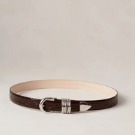 dehanche - déhanche belt - hollyhock croc brown silver