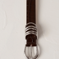 dehanche - déhanche belt - hollyhock croc brown silver