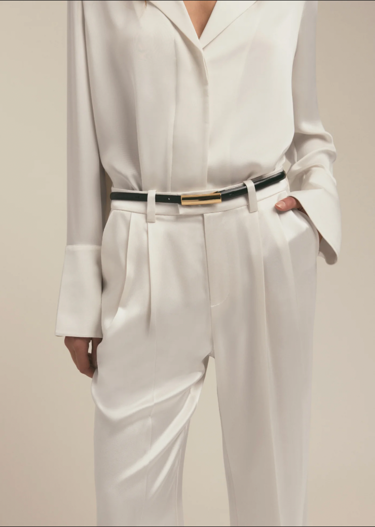 Favorite Daughter The Low Favorite Satin Pant Satin Ivory 