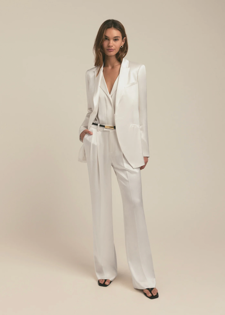 Favorite Daughter The Low Favorite Satin Pant Satin Ivory 