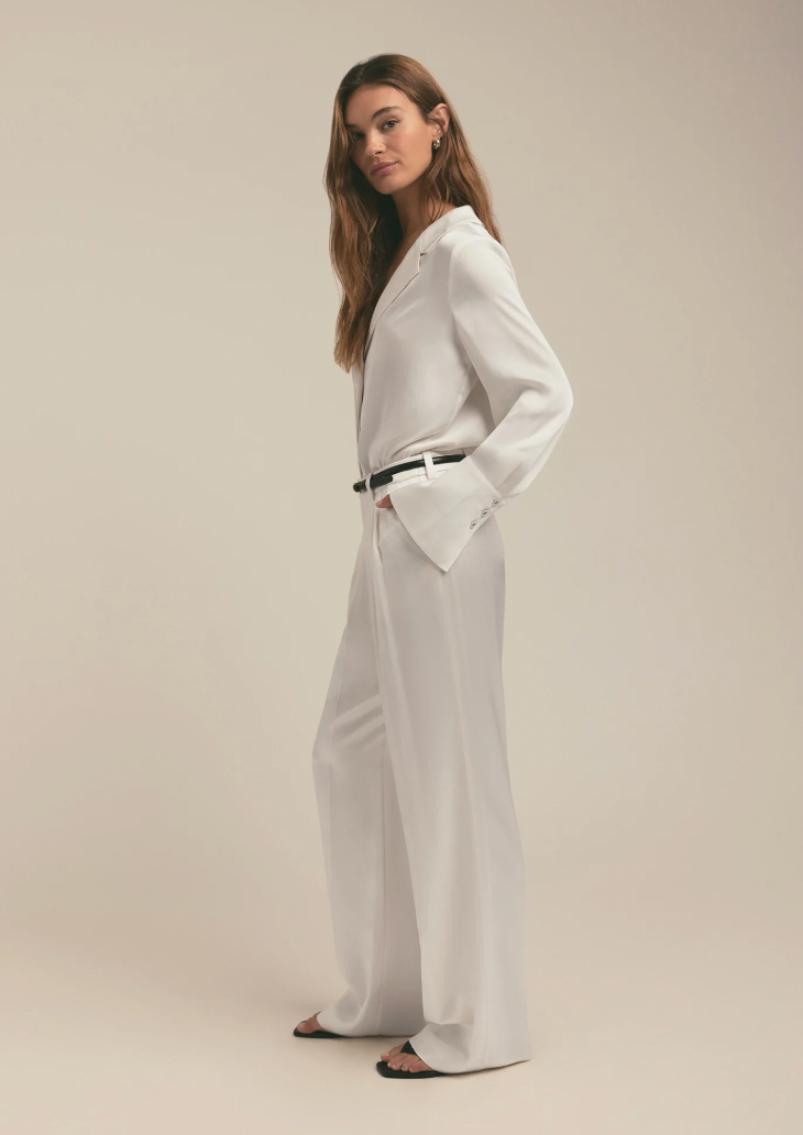 Favorite Daughter The Low Favorite Satin Pant Satin Ivory 