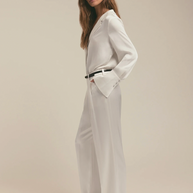 Favorite Daughter The Low Favorite Satin Pant Satin Ivory 
