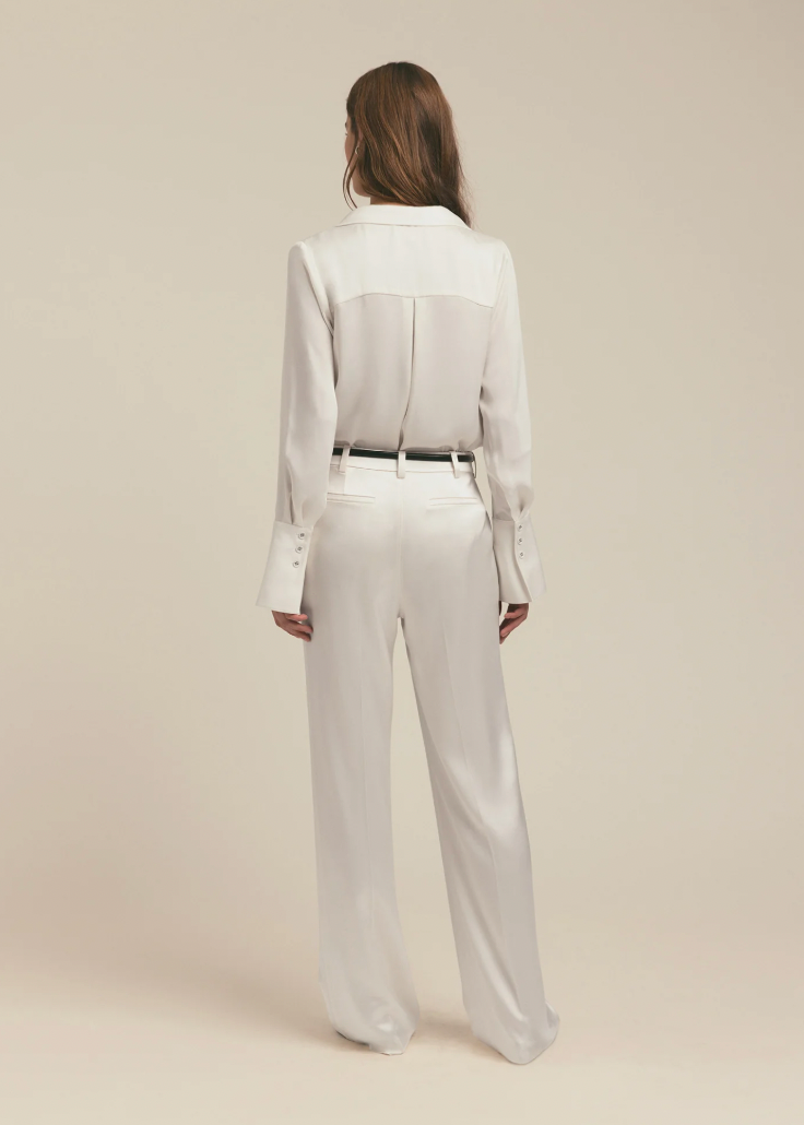 Favorite Daughter The Low Favorite Satin Pant Satin Ivory 