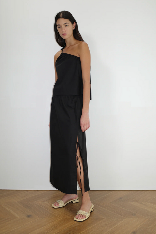 Deiji Studios Split Tie Skirt Black