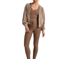Beyond Yoga Spacedye Go Pocket Midi Wedding in True Chocolate Heather 