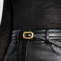 Venura Belt | Black & 24k Gold