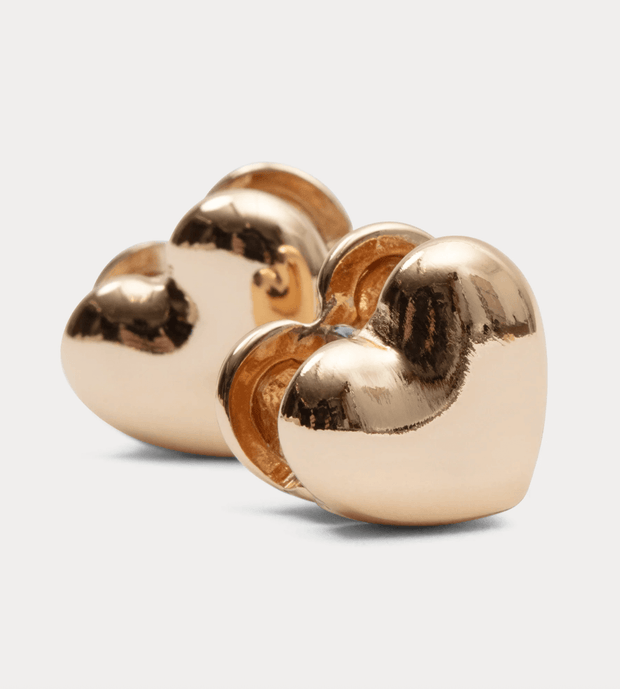 Cora Gold Heart Earrings by Rachel Comey