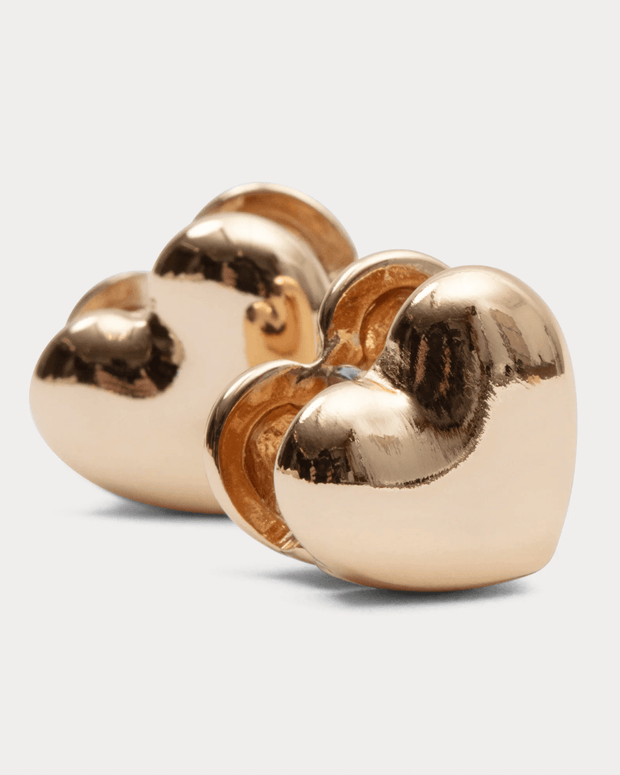 Cora Gold Heart Earrings by Rachel Comey