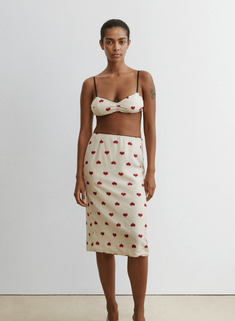 Mill Bralette Top Rachel Comey Heart Print Set 