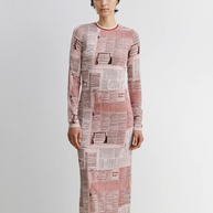Rachel Comey Alma Newspaper Dress Long Sleeve Dress