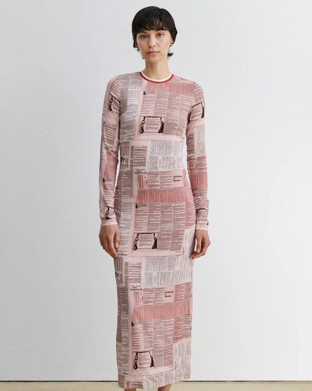 Rachel Comey Alma Newspaper Dress Long Sleeve Dress