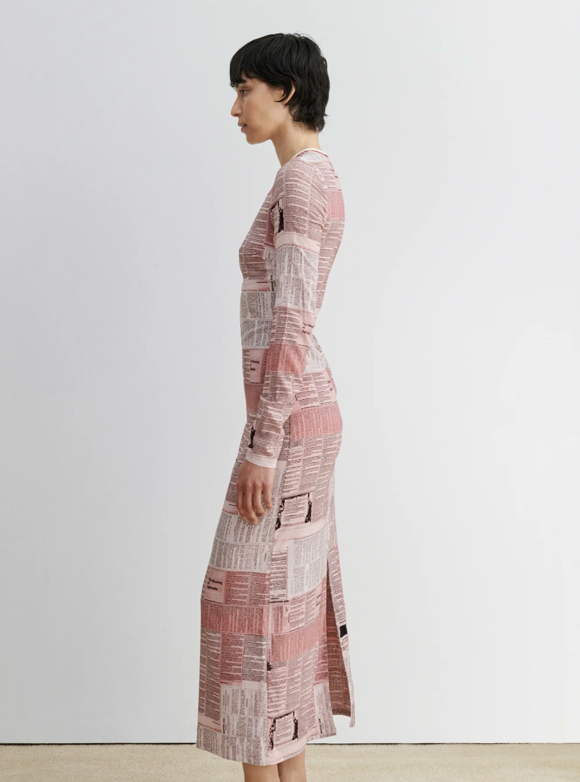 Rachel Comey Alma Newspaper Dress Long Sleeve Dress