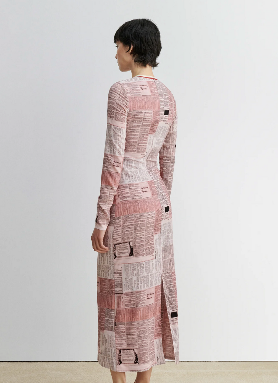 Rachel Comey Alma Newspaper Dress Long Sleeve Dress