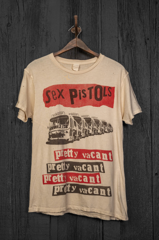 SEX PISTOLS PRETTY VACANT '90S FIT TEA STAINED