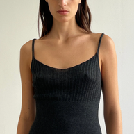 Ribbed Tank | Dark Charcoal