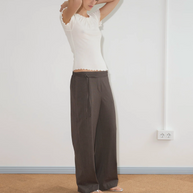 Double Belted Pant | Brown Stripe