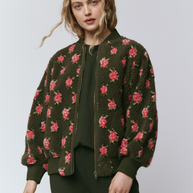 The Zip Front Plush Bomber Jacket