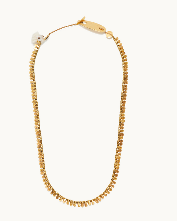 “GIRASOLE” SHORT GOLD PLATED CHAIN NECKLACE