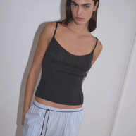 Ribbed Tank | Dark Charcoal