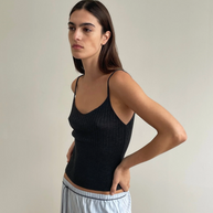 Ribbed Tank | Dark Charcoal