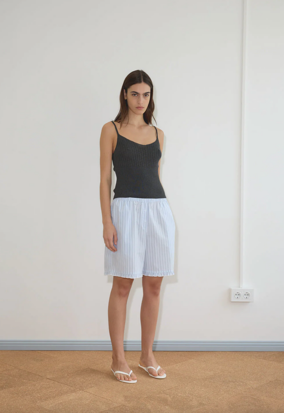 Ribbed Tank | Dark Charcoal