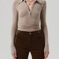 Citizens of Humanity Long Sleeve Shaea Polo Shirt 