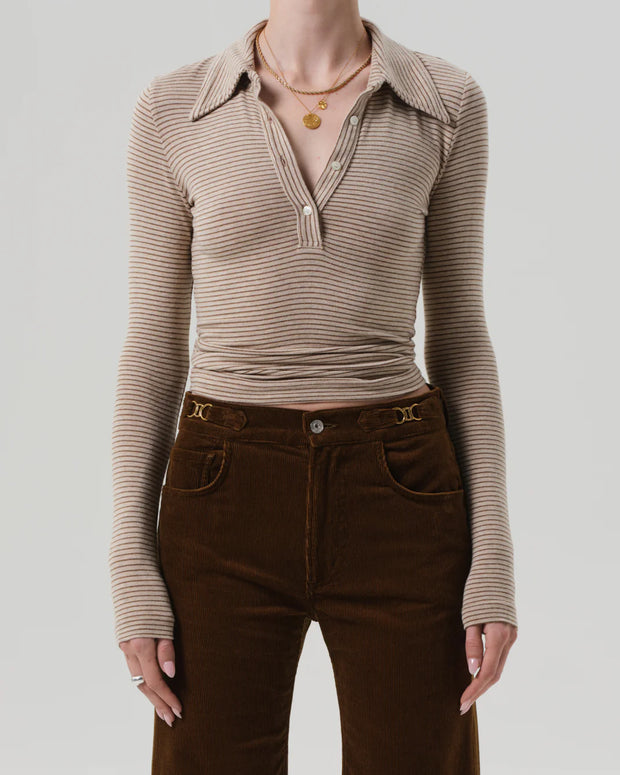 Citizens of Humanity Long Sleeve Shaea Polo Shirt 