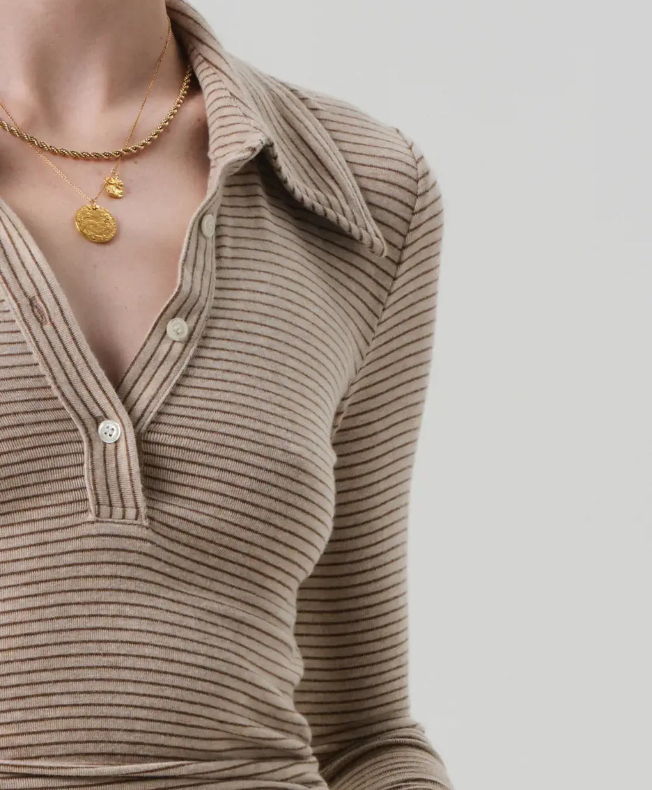 Citizens of Humanity Long Sleeve Shaea Polo Shirt 