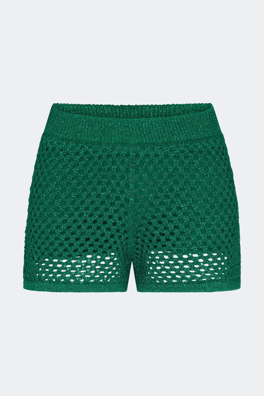 SIMONMILLER Marzo Crochet Shorts in Gummy Green Simon Miller