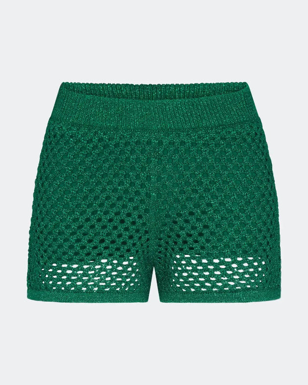 SIMONMILLER Marzo Crochet Shorts in Gummy Green Simon Miller