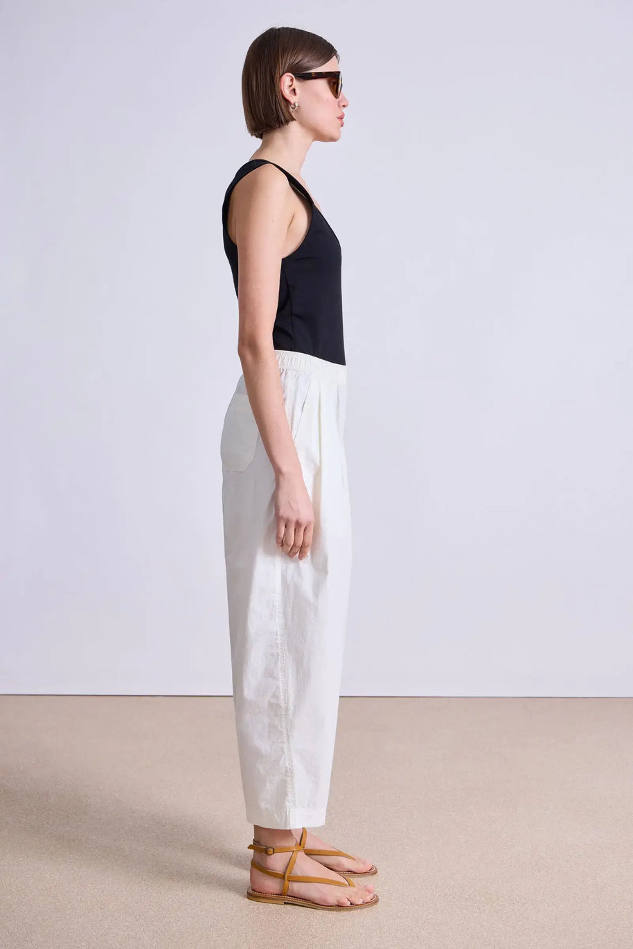 Apiece Apart Spa Pleat Pant in Cream