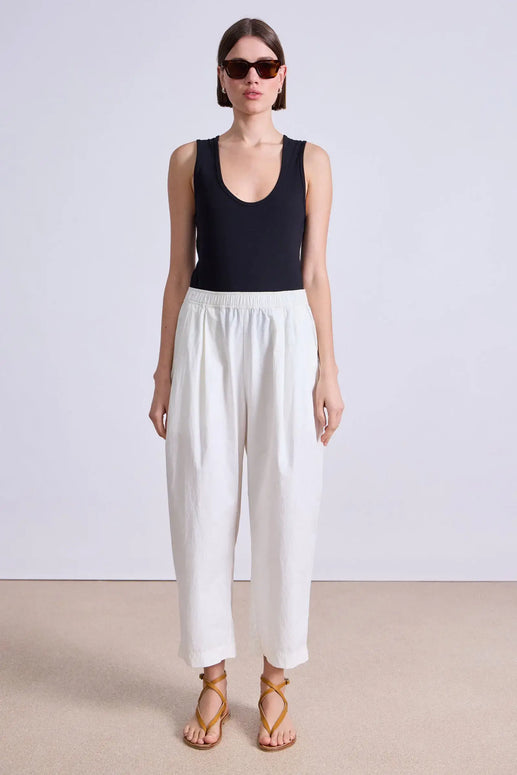 Apiece Apart Spa Pleat Pant in Cream
