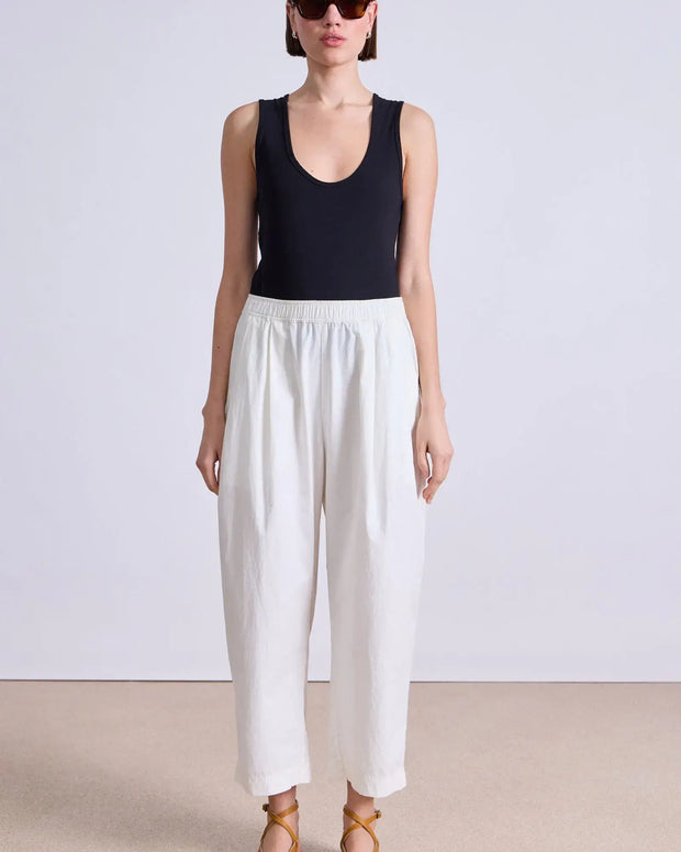 Apiece Apart Spa Pleat Pant in Cream