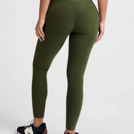 Beyond Yoga Spacedye Caught in the Midi High Waisted Legging - Army Green Heather 