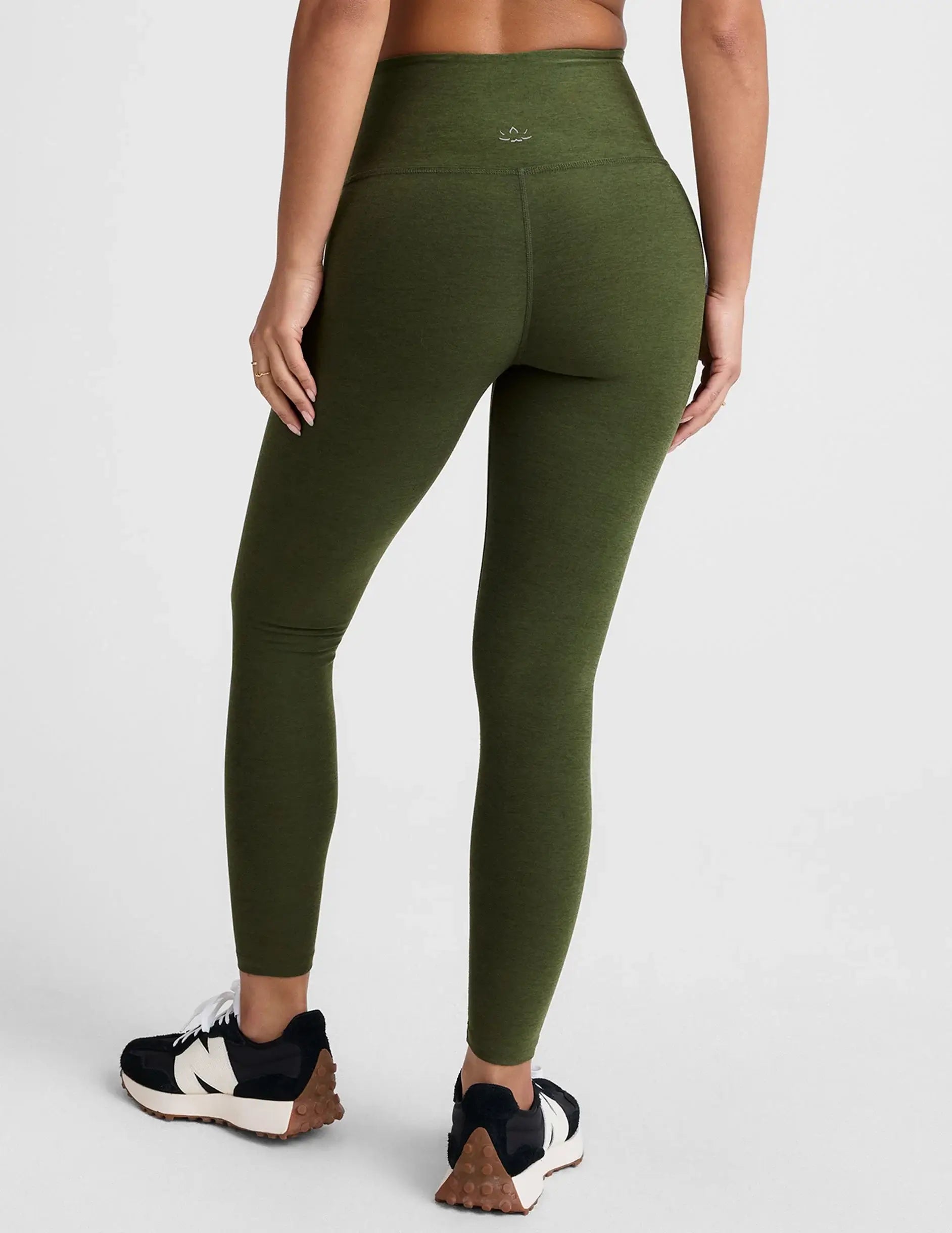 Beyond Yoga Spacedye Caught in the Midi High Waisted Legging - Army Green Heather 