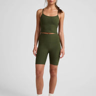 Spacedye Slim Racerback Cropped Tank | Army Green