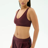 Splits59 Airweight Scoop Back Bra Sports Bra Workout Set Dark Cherry Red 