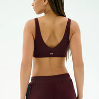 Splits59 Airweight Scoop Back Bra Sports Bra Workout Set Dark Cherry Red 