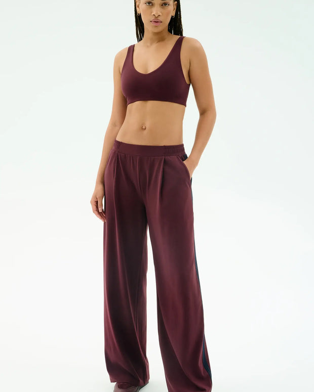 Splits59 Airweight Scoop Back Bra Sports Bra Workout Set Dark Cherry Red 