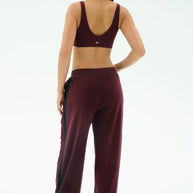 Splits59 Airweight Scoop Back Bra Sports Bra Workout Set Dark Cherry Red 