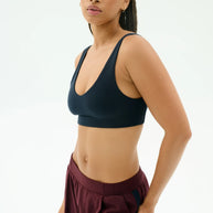 Splits59 Airweight Scoop Back Bra in Indigo Navy Workout Set
