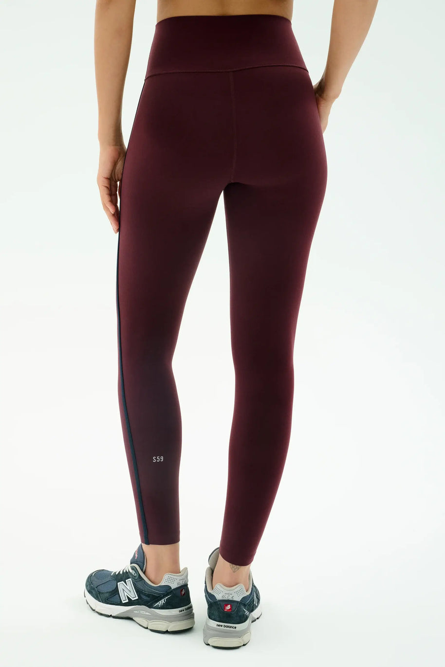 Splits59 Amber Airweight High Waist 7/8 Legging Yoga Set Dark Cherry Red