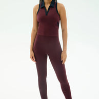 Splits59 Amber Airweight High Waist 7/8 Legging Yoga Set Dark Cherry Red
