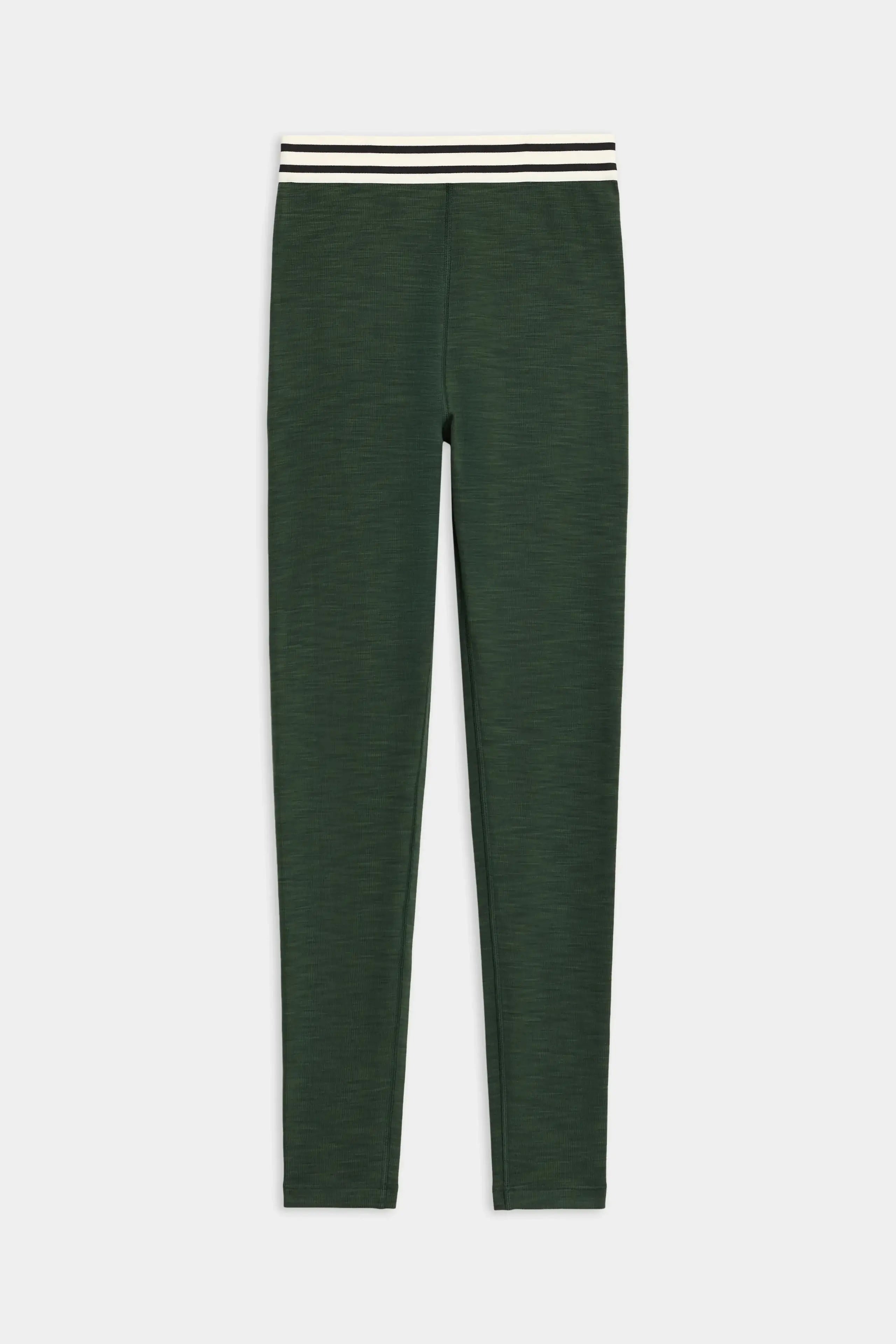 Splits59 Bailey High Waister Active Rib Legging in Heather Military Green 