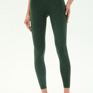 Splits59 Bailey High Waister Active Rib Legging in Heather Military Green 