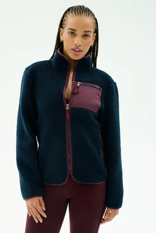Splits59 Harris Sherpa Jacket Fleece Women's Jacket Navy