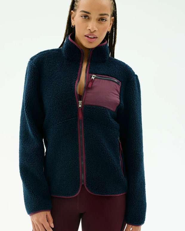 Splits59 Harris Sherpa Jacket Fleece Women's Jacket Navy