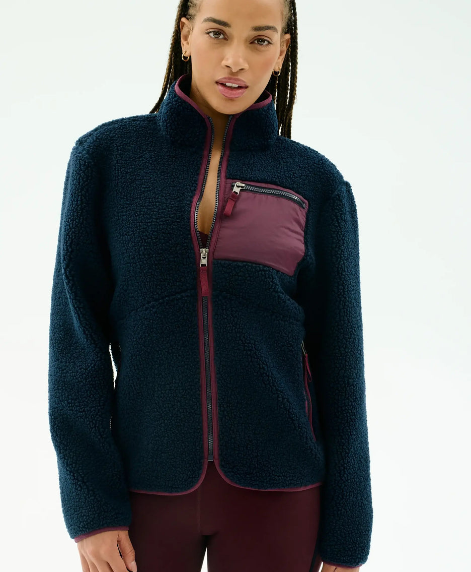 Splits59 Harris Sherpa Jacket Fleece Women's Jacket Navy